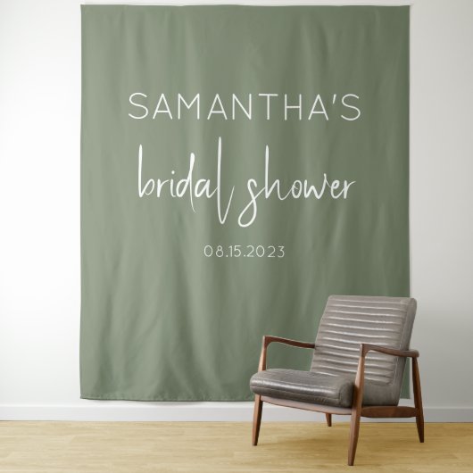 Hintergrund des grünen Brautparty Wandteppich (Beispiel)