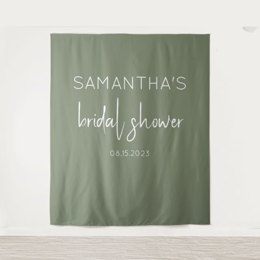 Hintergrund des grünen Brautparty Wandteppich (Vorderseite)