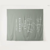 Hintergrund des grünen Hochzeitsstils im Foto habe Wandteppich (Vorderseite (Horizontal))