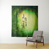 Hintergrund des grünen, verzauberten Waldbaumwalde Wandteppich (Beispiel)