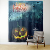 Hintergrund des Halloween-Party von Familie oder U Wandteppich (Beispiel)