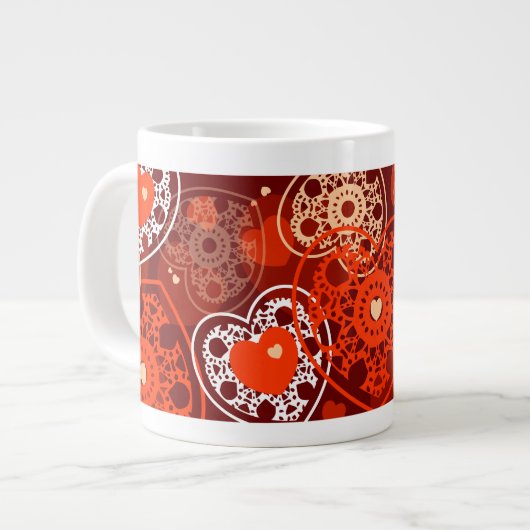 Hintergrund des Herzens, Tasse (Vorderseite Links)