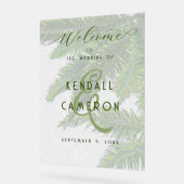 Hintergrund des Hochzeitpalmenbaumes Acrylschild (Winkel)