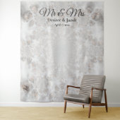 Hintergrund des Hochzeitshalberweiss mit weißem Fo Wandteppich (Beispiel)