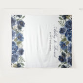 Hintergrund des Hochzeitskabinetts für Navy Blue F Wandteppich (Vorderseite (Horizontal))