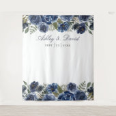 Hintergrund des Hochzeitskabinetts für Navy Blue F Wandteppich (Vorderseite)