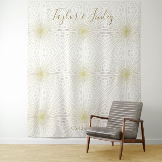 Hintergrund des Hochzeitskabinetts Weißer Deko Wandteppich (Beispiel)