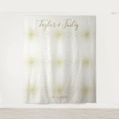 Hintergrund des Hochzeitskabinetts Weißer Deko Wandteppich (Vorderseite)