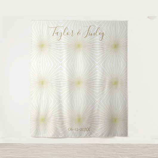 Hintergrund des Hochzeitskabinetts Weißer Deko Wandteppich (Vorderseite)