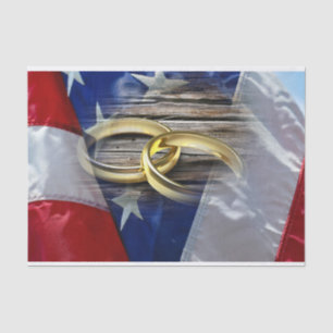 Hintergrund des Hochzeitsseins mit amerikanischer Seidenpapier