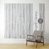 Hintergrund des Hochzeitsstils - Rustikale Weißhol Wandteppich (Beispiel (Horizontal))