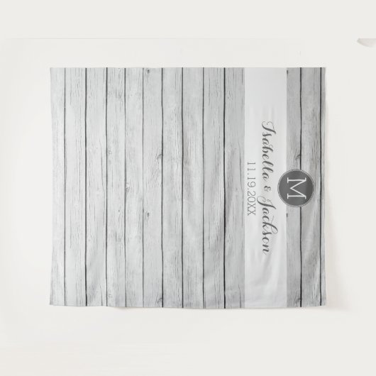 Hintergrund des Hochzeitsstils - Rustikale Weißhol Wandteppich (Vorderseite (Horizontal))