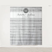 Hintergrund des Hochzeitsstils - Rustikale Weißhol Wandteppich (Vorderseite)