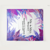 Hintergrund des Hochzeitungs-Tropical Watercolor-F Wandteppich (Vorderseite (Horizontal))