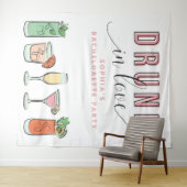 Hintergrund des Junggeselinnen-Abschieds in Liebe Wandteppich (Beispiel (Horizontal))