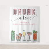 Hintergrund des Junggeselinnen-Abschieds in Liebe Wandteppich (Vorderseite)