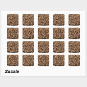 Hintergrund des Kaffees Quadratischer Aufkleber (Blatt)