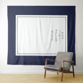 Hintergrund des klassischen Blue Wedding Foto Boot Wandteppich (Beispiel (Horizontal))