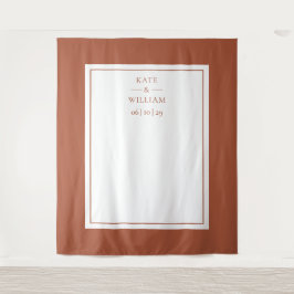 Hintergrund des klassischen Terracotta Wedding Fot Wandteppich