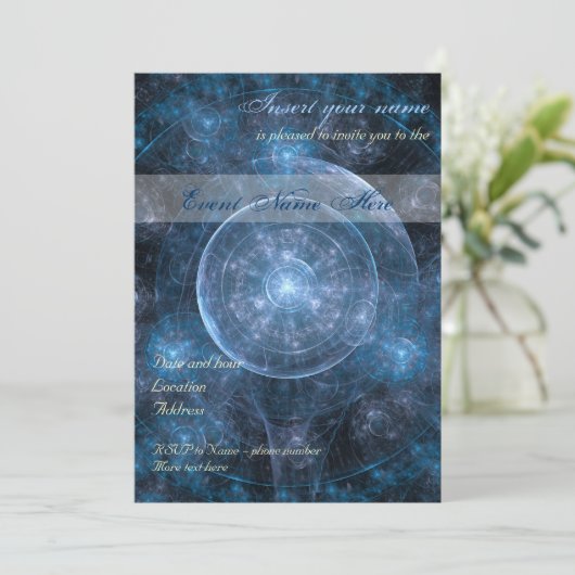 Hintergrund des Kosmos 2001 Einladung (Stehend Vorderseite)