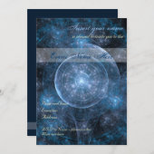 Hintergrund des Kosmos 2001 Einladung (Vorne/Hinten)