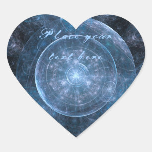 Hintergrund des Kosmos 2001 Herz-Aufkleber