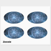 Hintergrund des Kosmos 2001 Ovaler Aufkleber (Blatt)