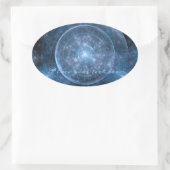 Hintergrund des Kosmos 2001 Ovaler Aufkleber (Tasche)