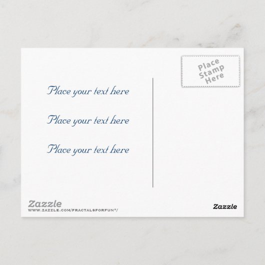 Hintergrund des Kosmos 2001 Postkarte (Rückseite)