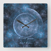 Hintergrund des Kosmos 2001 Quadratische Wanduhr (Vorderseite)