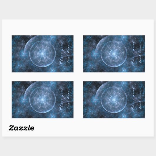 Hintergrund des Kosmos 2001 Rechteckiger Aufkleber (Blatt)