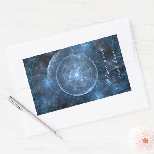 Hintergrund des Kosmos 2001 Rechteckiger Aufkleber (Umschlag)