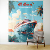Hintergrund des Kreuzfahrtschiffs zum tropischen Z Wandteppich (Beispiel)
