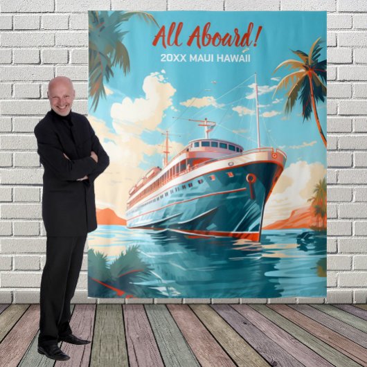 Hintergrund des Kreuzfahrtschiffs zum tropischen Z Wandteppich