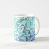 Hintergrund des Kristalldreiecks. Kaffeetasse (VorderseiteRechts)