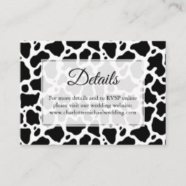 Hintergrund des Kuhmusters Begleitkarte