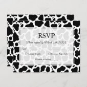 Hintergrund des Kuhmusters RSVP Karte (Vorne/Hinten)