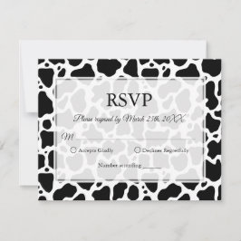 Hintergrund des Kuhmusters RSVP Karte