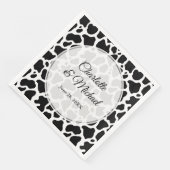 Hintergrund des Kuhmusters Serviette (Ecke)