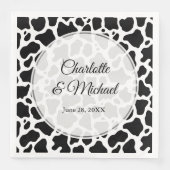 Hintergrund des Kuhmusters Serviette (Vorderseite)