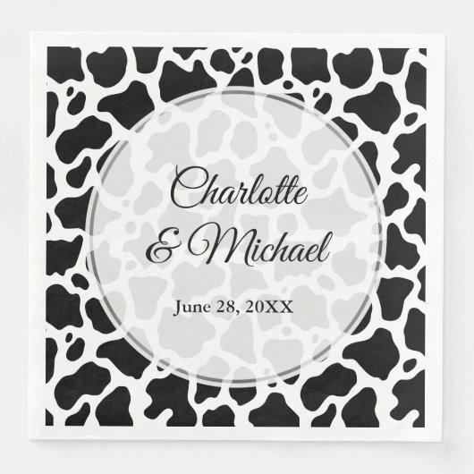 Hintergrund des Kuhmusters Serviette (Vorderseite)