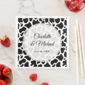 Hintergrund des Kuhmusters Serviette (Beispiel)