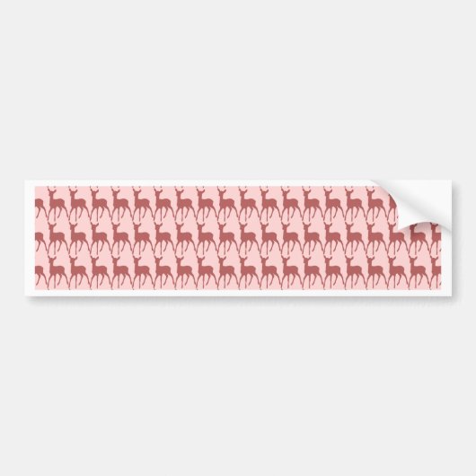 Hintergrund des Lachs-Hirsch-Musters Autoaufkleber (Vorne)