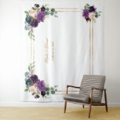 Hintergrund des Lavender Floral Gold Frame Foto Bo Wandteppich (Beispiel)