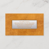 Hintergrund des leicht braunen abgenutzten Leders Visitenkarte (Rückseite)