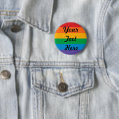 Hintergrund des LGBTQ-Regenbogenfarbenen Flaggenfe Button (Beispiel)