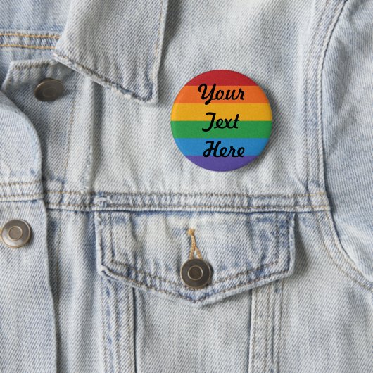 Hintergrund des LGBTQ-Regenbogenfarbenen Flaggenfe Button (Beispiel)