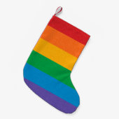 Hintergrund des LGBTQ-Regenbogenfarbenen Flaggenfe Kleiner Weihnachtsstrumpf (Vorderansicht (hängend))