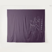 Hintergrund des lila Fotos mit Plum-Brautparty Wandteppich (Vorderseite (Horizontal))