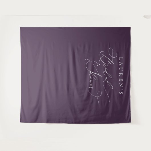 Hintergrund des lila Fotos mit Plum-Brautparty Wandteppich (Vorderseite (Horizontal))